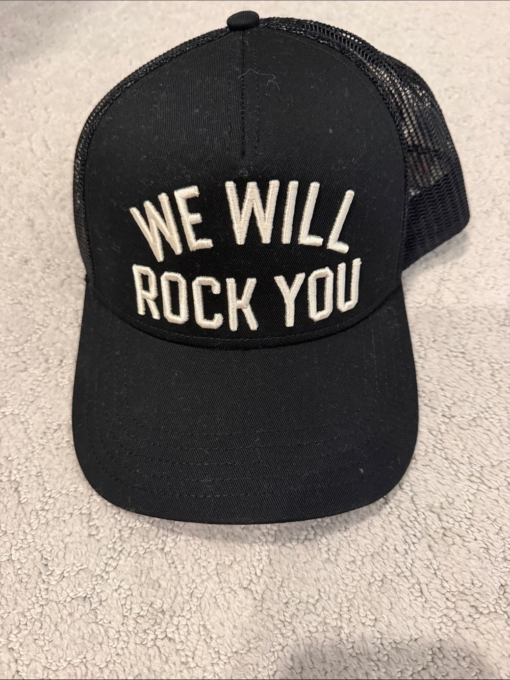 Queen American Needle Black 'We Will Rock You' Mesh-Back Cap